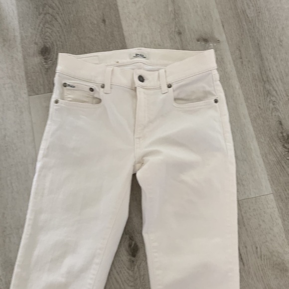 Polo Ralph Lauren Tompkins Skinny Crop White Jean raw size 26 nautical summer - Picture 14 of 16